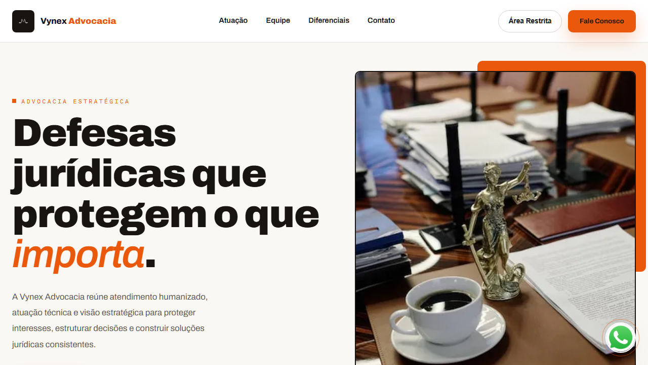 Prévia de Sistema de Advocacia